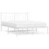 vidaXL sengeramme med sengegavl 120x190 cm metal hvid