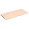 vidaXL bordplade 80x40x2 cm naturlig kant ubehandlet massivt egetræ