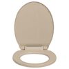 vidaXL soft close toilets&aelig;de oval beige