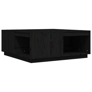 vidaXL sofabord 100x101x40,5 cm massivt fyrretr&aelig; sort
