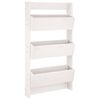 vidaXL plantev&aelig;g 60x18,5x110 cm 3 niveauer massivt fyrretr&aelig; hvid