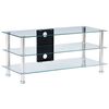 vidaXL tv-bord 90 x 40 x 40 cm h&aelig;rdet glas transparent