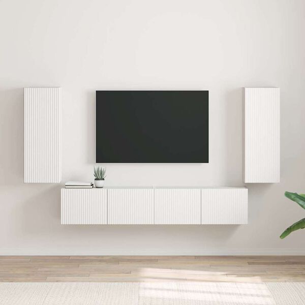 vidaXL TV v&aelig;gskab 2 pcs Hvid 30 x 31 x 80 cm Konstrueret tr&aelig;
