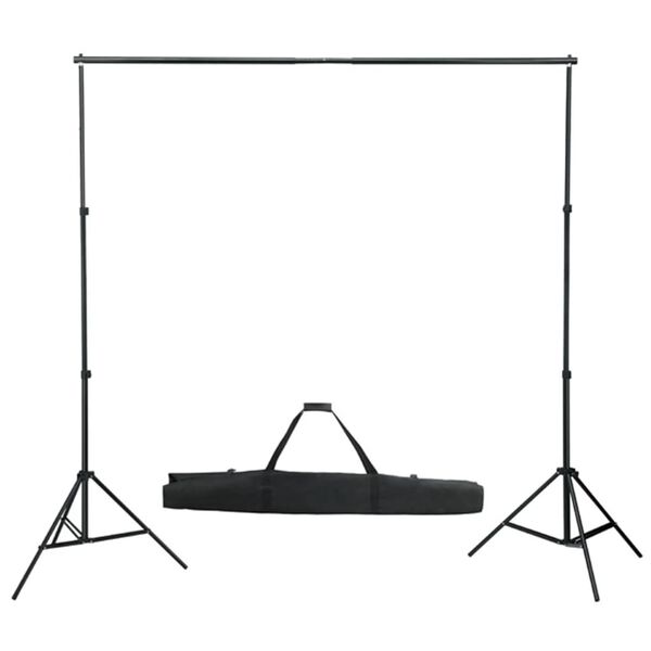 vidaXL fotostudieudstyr med lamper, paraplyer, baggrund og reflektor