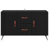 vidaXL Sideboard med skuffe Sort eg 100 x 36 x 60 cm Konstrueret tr&aelig;