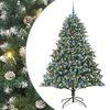 vidaXL Kunstigt juletr&aelig; Gr&oslash;n 210 cm PVC og plastik og st&aring;l