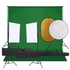 vidaXL fotostudies&aelig;t med lampes&aelig;t + baggrund og reflektor