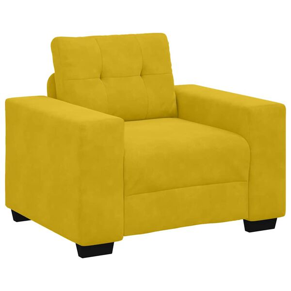 vidaXL sofastol 60 cm fløjl gul