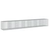 vidaXL gabionkurv med cover 700x100x100 cm galvaniseret jern