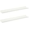 vidaXL Sv&aelig;vende hylde 2 stk. Hvid 60 x 8,5 x 2,5 cm St&aring;l