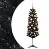 vidaXL Kunstigt slankt juletr&aelig; med julekugle 120 cm 150 LED'er