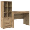 vidaXL Bord med skuffe 2 pcs Artisan Egetr&aelig;