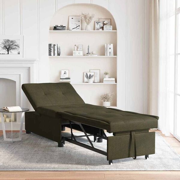 vidaXL Sovesofa Army Gr&oslash;n 194 x 67 x 82 cm Huahua Stof
