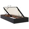 vidaXL Seng med opbevaring og madras Sort 90 x 200 cm Faux l&aelig;der