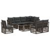 vidaXL Havesofa S&aelig;t 9 stk. Gr&aring; polyrattan