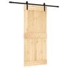 vidaXL Skyded&oslash;r 90 x 210 cm Massivt Fyrretr&aelig; (Ubehandlet)