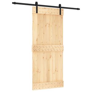 vidaXL Skyded&oslash;r 90 x 210 cm Massivt Fyrretr&aelig; (Ubehandlet)