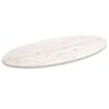 vidaXL bordplade 100x50x2,5 cm oval massivt fyrretr&aelig; hvid