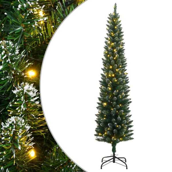 vidaXL kunstigt smalt juletræ 150 LED'er 120 cm