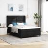 vidaXL LED Box Spring Bed med madras Sort 160 x 200 cm Stof