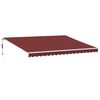 vidaXL markise 450x350 cm automatisk betjening bordeauxfarvet