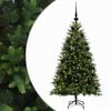 vidaXL Kunstig juletr&aelig; med kugler 120 cm 150 LED'er Varm hvid