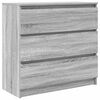 vidaXL sk&aelig;nk 80x35x76 cm konstrueret tr&aelig; gr&aring; sonoma-eg