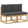 vidaXL 2 Stk Udend&oslash;rs Mellem Sofa Massivt Akacietr&aelig; Hvid