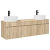 vidaXL Badev&aelig;relsesskabs&aelig;t 3 stk. Sonoma-eg 49 x 44,5 x 65 cm