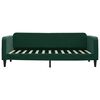 vidaXL daybed 100x200 cm velour m&oslash;rkegr&oslash;n
