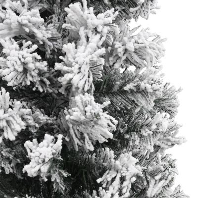 vidaXL smalt kunstigt juletræ med sne 180 cm PVC grøn