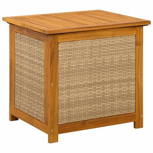 vidaXL Have Opbevaringskasse 88 L Massivt Akacietr&aelig; 60 x 50 x 56 cm