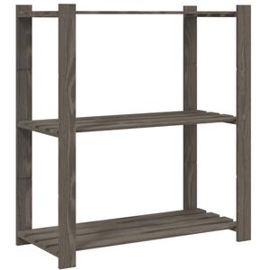 vidaXL opbevaringsreol 3 hylder 80x38x90 cm massivt fyrretr&aelig; gr&aring;