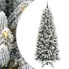 vidaXL Kunstigt juletr&aelig; Hvid 240 cm PVC og plastik og st&aring;l og PE