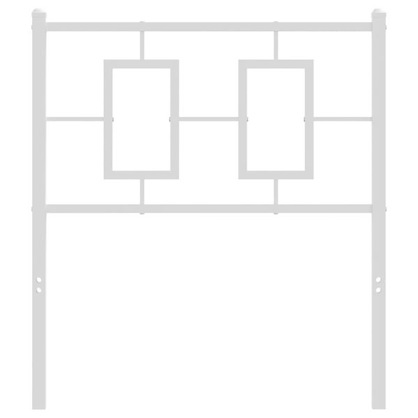 vidaXL udskiftningsgavl 80 cm metal hvid