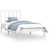 vidaXL sengeramme 100x200 cm massivt fyrretr&aelig; hvid