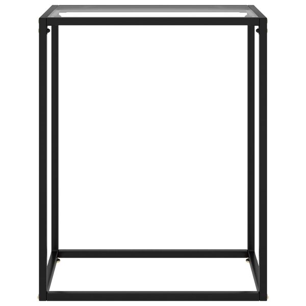 vidaXL konsolbord 60x35x75 cm hærdet glas transparent