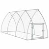 vidaXL h&oslash;nsehus 300x105x120 cm galvaniseret st&aring;l s&oslash;lvfarvet