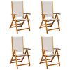 vidaXL foldbare havestole 4 stk. massivt akacietr&aelig; og textilene
