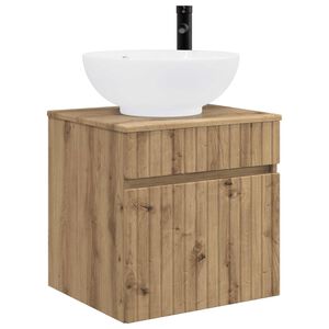 vidaXL V&aelig;gmonteret h&aring;ndvask skab Artisan-eg 49 x 44,5 x 66,5 cm