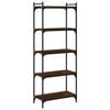 vidaXL bogreol 5 hylder 60x30x154 cm konstrueret tr&aelig; brunt eg