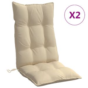 vidaXL stolehynder m. h&oslash;j ryg 2 stk. oxfordstof beige