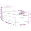 vidaXL LED Box Spring Bed Creme og hvid 100 x 200 cm Velourstof