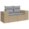 vidaXL Havesofa S&aelig;t med pude 13 pcs Beige polyrattan