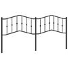 vidaXL sengegavl 200 cm metal sort