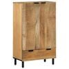 vidaXL skab 60x33x100 cm massivt mangotr&aelig; brun