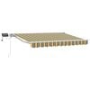 vidaXL Manuel markise-ramme med LED-lys Gr&oslash;n, Gul, Hvid 3 x 2,5 m