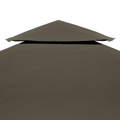 vidaXL pavillontopdække i 2 lag 310 g/m² 4 x 3 m gråbrun