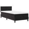 vidaXL LED Box Spring Bed med LED-lysstrimler Sort 100 x 200 cm Fl&oslash;jl