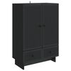 vidaXL Sideboard Sort 66 x 34,5 x 95 cm Konstrueret tr&aelig;